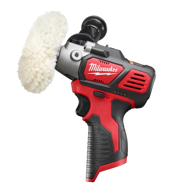 Milwaukee 2438-20 M12™ Variable Speed Polisher/Sander (Bare Tool) showing the side handle and compact body