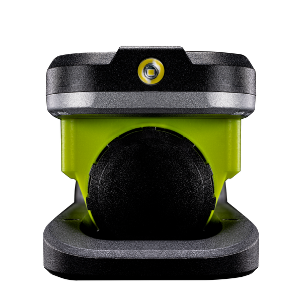 Unilite SLR-1450 compact work light in yellow and black, featuring a powerful 1450-lumen COB LED and a 180-degree rotating stand.