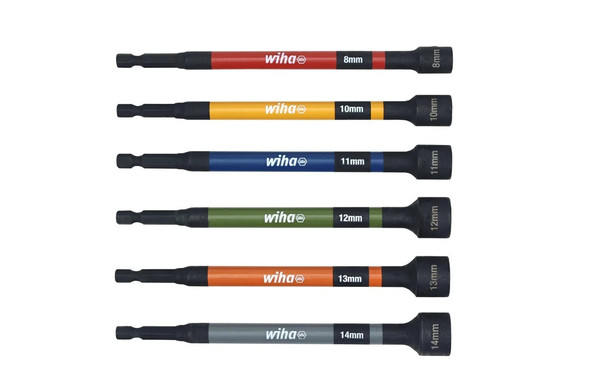 6 Piece Color Coded Magnetic Nut Setter Metric Set