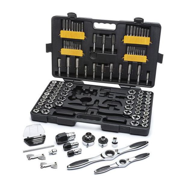 SAE/Metric Ratcheting Tap and Die Set 114-Piece