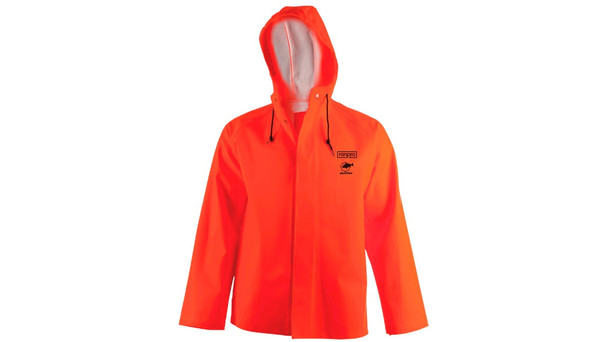 Ranpro V3246250-S SNAPPER Rain Jacket with Hood-Orange-Small