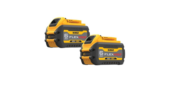 DeWalt DCB606-2YY 20/60V MAX* FLEXVOLT 6Ah Battery 2 Pk