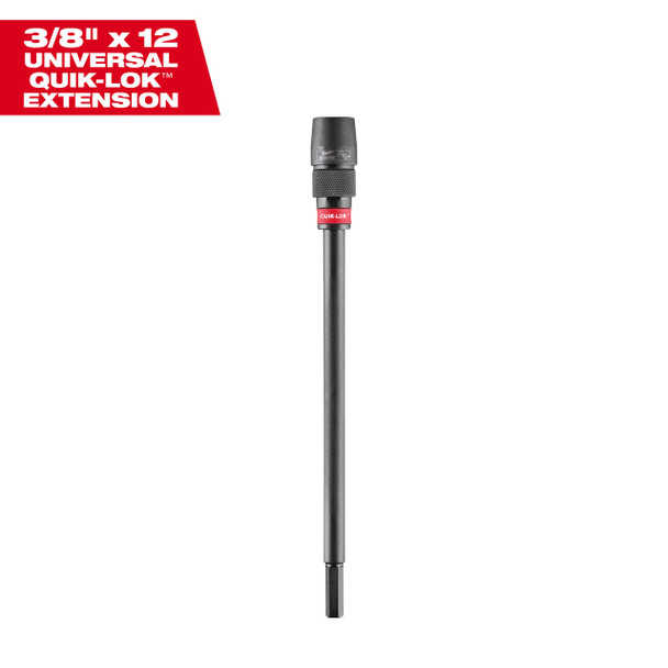 Milwaukee 48-28-2020 12-inch x 3/8-inch Universal QUIK-LOK Extension with black oxide finish