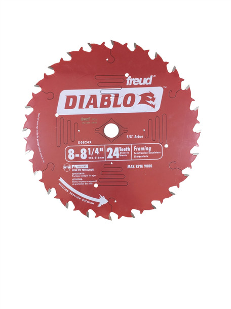 Diablo 0824X 8 1/4" - 24 Tooth Framing Saw Blade