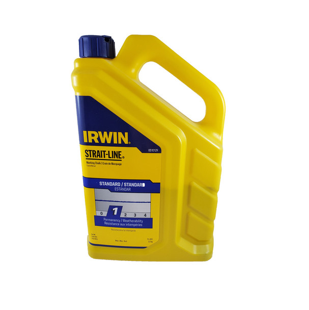 Irwin 64802 5lb Blue Standard Marking Chalk bulk jug with easy-pour spout