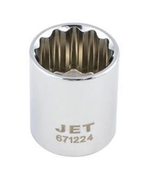 JET 671218 3/8" DR x 9/16" Regular Chrome Socket -  12 Point