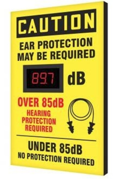 Accuform SCS603 OSHA Caution Industrial Decibel Meter Sign