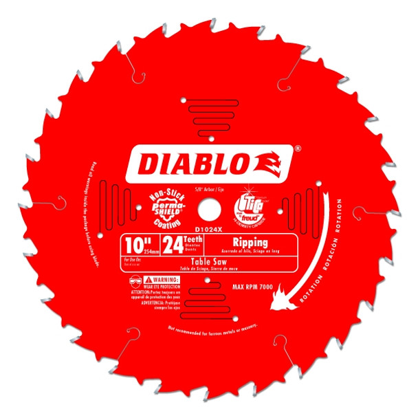 Diablo 10" 24 Tooth Ripping Teflon Blade