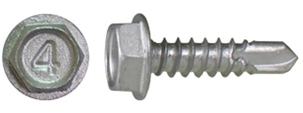 Ucan TRH 1034BSS Stainless Steel #10-16 x 3/4 Hex Washer Head Self-Drilling Screws