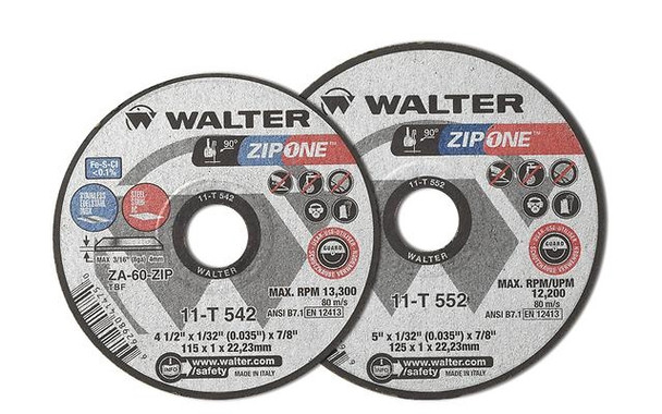 Walter 11-T 552 5" x 1/32" x 7/8" ZIP ONE Cut Off Wheel