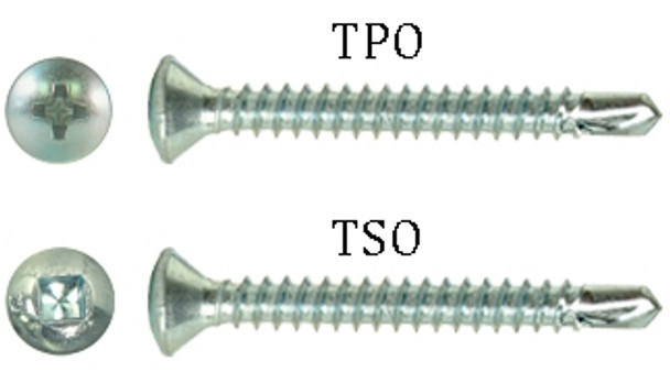 UCAN TSO 6114B, #6 x 1-1/4" Oval Head, Zinc Plated Tek Screw