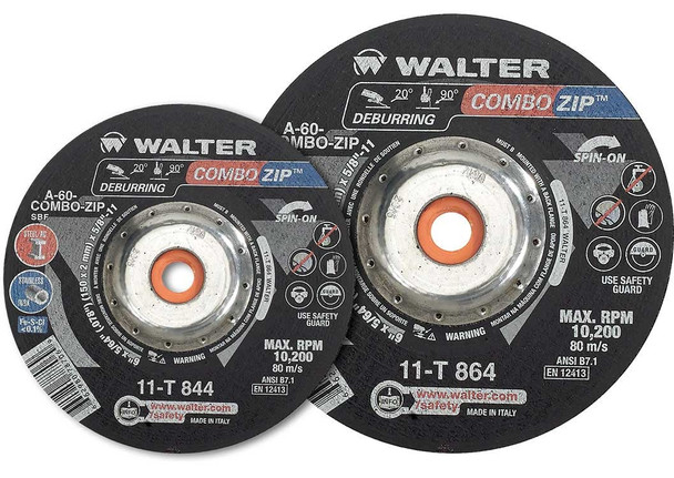 Walter 11-T 854 Combo Zip Spin-On Wheel 5" x 5/64" x 5/8-11"-Type 27S