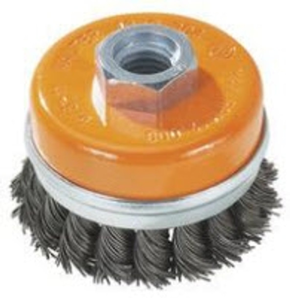 Walter 13-G 604 6 X 5/8-11 .020 Knot Twisted Wire Cup Brush With Ring