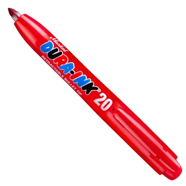 Markal 96576, DURA-INK 20 Retractable Permanent Ink Marker Red