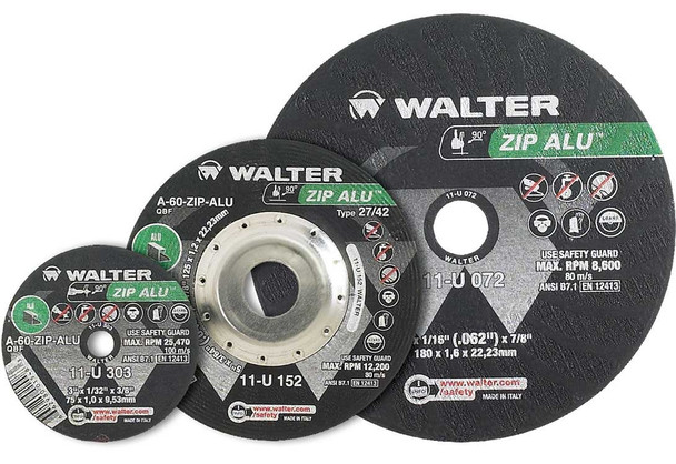 Walter 11-U 052, 5" x 3/64 x 7/8" ZIP ALU Cut Off Wheel