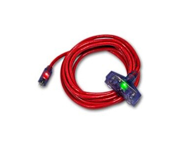 Pro Glo 12/3 Triple Tap 50 Foot Extension Cord Red