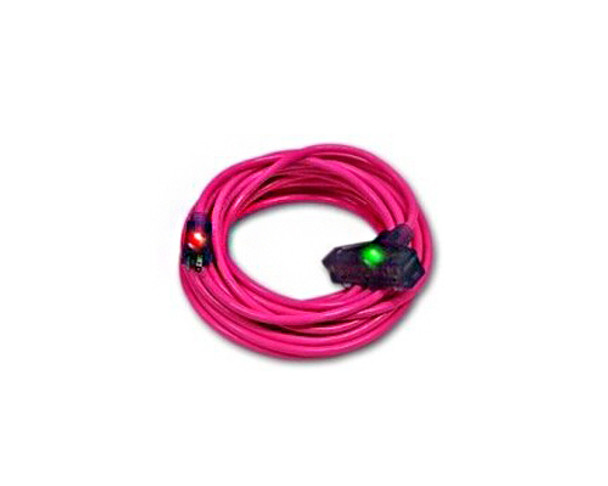 Pro Glo 12/3 Triple Tap 100 Foot Extension Cord Pink