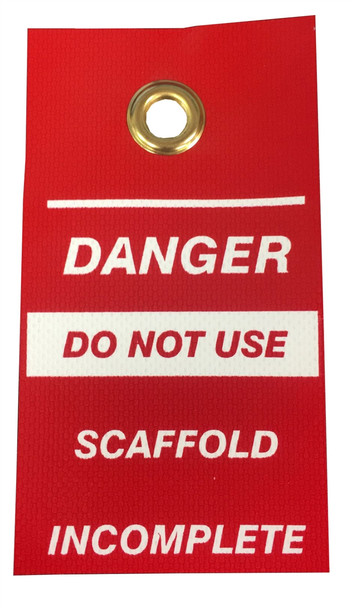 Red Scaffold Tags