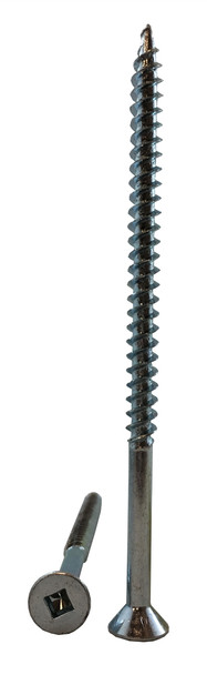 #16 x 4" Flat Head Square Drive Wood Screw - Zinc Plated