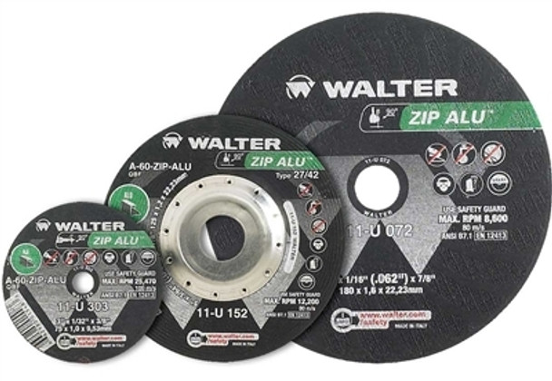 Walter 11-U 142 4-1/2" x 3/64 x 7/8" ZIP ALU Cut Off Wheel - Type 27