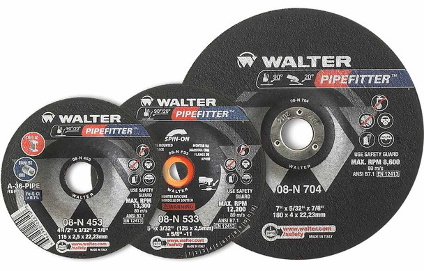 Walter 08-N 604 6" x 5/32" PIPEFITTER Grinding Wheel/Disc - A-20