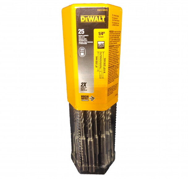 DeWalt 1/4"x8"x1/2" Solid Rock Carbide SDS+ Bits