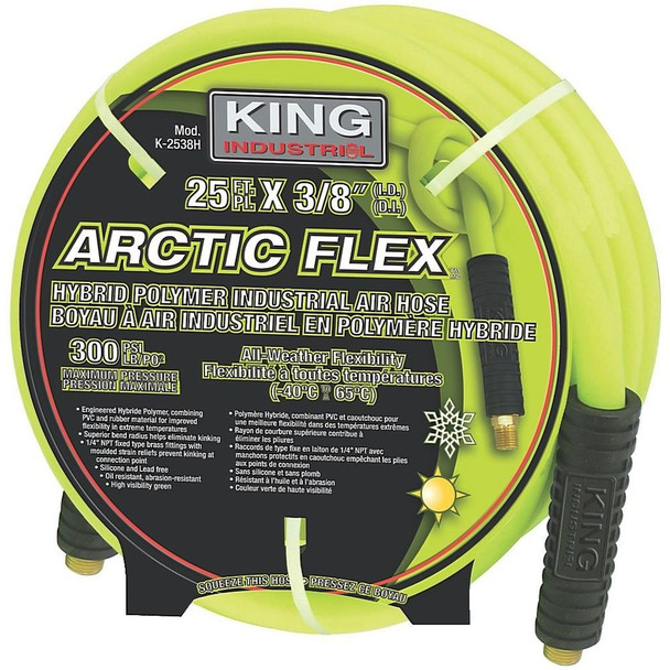 King Canada K-2538H 3/8" X 25' HYBRID POLYMER IND. AIR HOSE