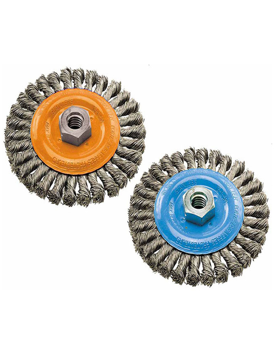 Walter 13C130 2-3/4x3/8 Mounted Wire Brush .02 Wheel With Knot Twisted Wire For Steel  14682.1683575425.500.750