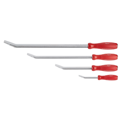 Maximum 4-pc Pry Bar Set with Hammer Ready Strike Cap, 8-in, 12-in, 18-in,  24-in