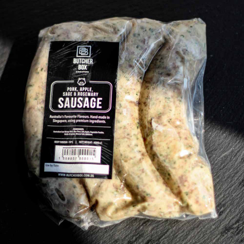 Butcher Box Pork, Apple, Sage and Rosemary Sausages 500G