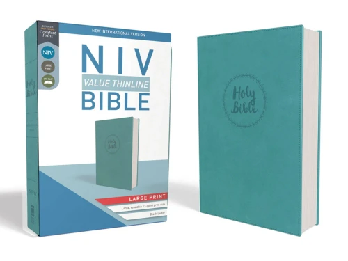 Niv, Value Thinline Bible, Large Print, Leathersoft, Teal, Comfort Print