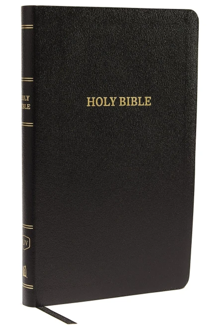 Kjv Holy Bible: Thinline Center-Column Reference Bible, Black Bonded Leather, Red Letter, Comfort Print: King James Version