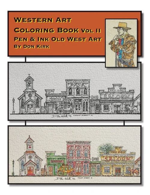 Western Art Coloring Book: Pen & Ink Old West Art (Vol Ii)