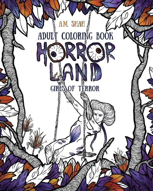 Adult Coloring Book Horror Land: Girls of Terror (Book 2)