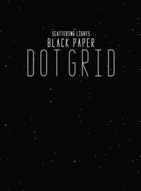 Black Paper Dot Grid: Hardback Blank Dot Grid Paper Book For Drawing, Doodling and Sketching - 8.5x11 With 130 Black Pages For Gel Pen Use