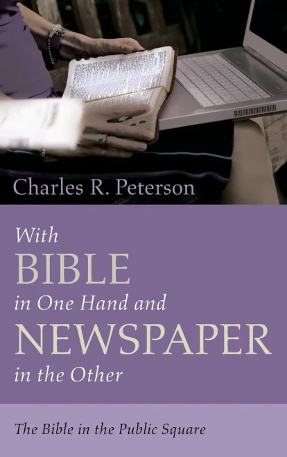 With Bible In One Hand And Newspaper In The Other