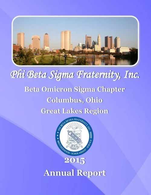 Phi Beta Sigma Fraternity, Inc.: 2015 Beta Omicron Sigma Chapter Report (Annual Report)