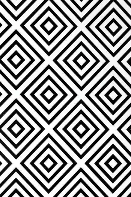 Hardcover Classic Notebook: 256 Lined Page Notebook, 7-X-10-Inch, Black And White Geometric