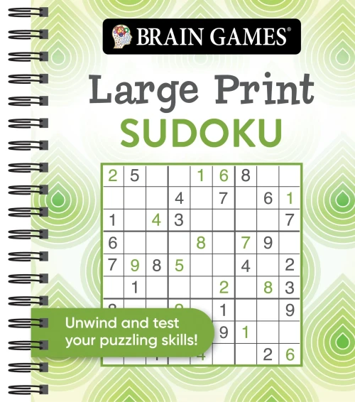Brain Games - Large Print Sudoku (Swirls)