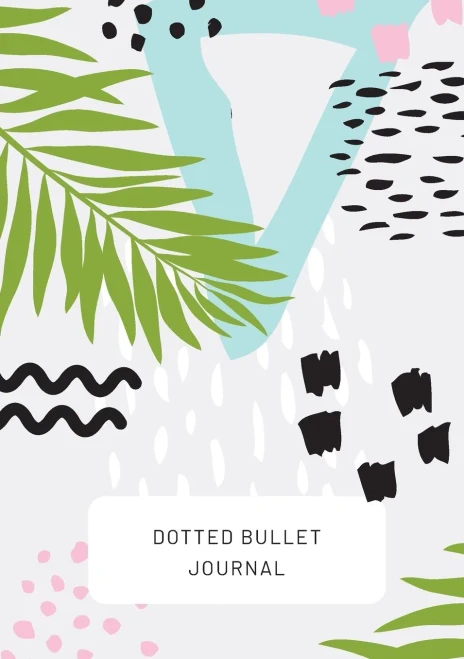 Tropical Design with Bottom Callout - Dotted Bullet Journal: Medium A5 - 5.83X8.27