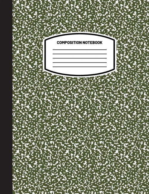 Classic Composition Notebook: (8.5x11) Wide Ruled Lined Paper Notebook Journal (Olive Green) (Notebook for Kids, Teens, Students, Adults) Back to School and Writing Notes