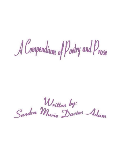A Compendium Of Poetry And Prose