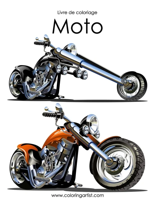 Livre De Coloriage Moto 1 (French Edition)