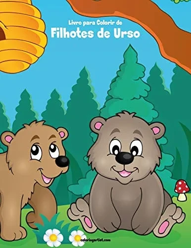 Livro para Colorir de Filhotes de Urso (Portuguese Edition)