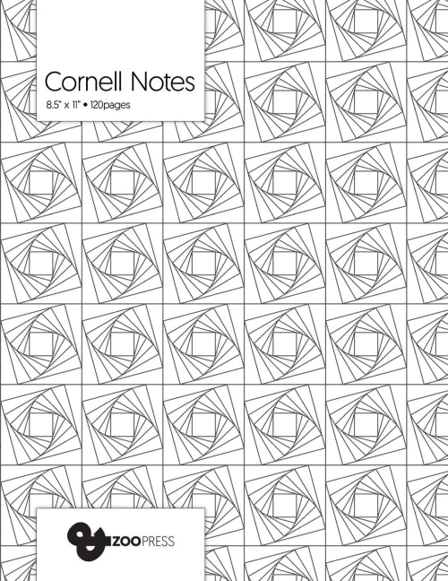 Cornell Notes : Geometric Vortex - Best Note Taking System for Students, Writers, Conferences. Cornell Notes Notebook. Large 8. 5 X 11 , 120 Pages. College Note Taking Paper, School Supplies