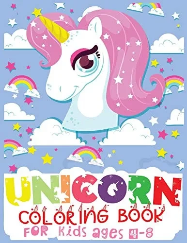 Unicorn Coloring Book For Kids Ages 4-8: 50 completely unique unicorn coloring pages for Children with affordable Price,Vol-1