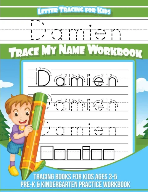Damien Letter Tracing for Kids Trace my Name Workbook: Tracing Books for Kids ages 3 - 5 Pre-K & Kindergarten Practice Workbook