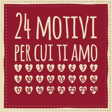 24 motivi per cui ti amo: Calendario dell'Avvento - Amore Libro da compilare e regalare, Regalo per marito, moglie, amico, fidanzata (Italian Edition)