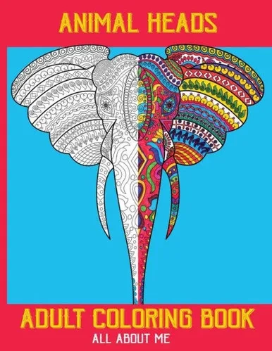 Animal Heads  Adult Coloring Book