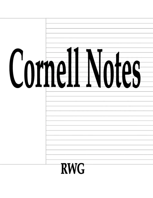 Cornell Notes: 200 Pages 8.5" X 11"